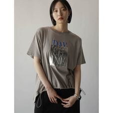 箔プリントロゴTシャツ