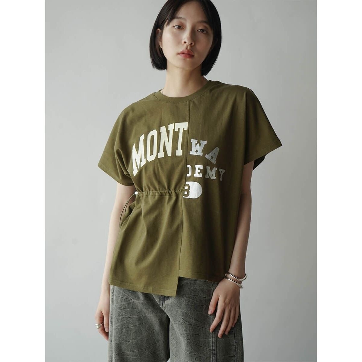 ドロストヘム箔ロゴロングTシャツ | ラディエイト(RADIATE