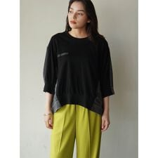 リメイク風デニムドッキングワイドプルオーバー