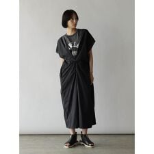 異素材ドッキング箔ロゴ2wayワンピース