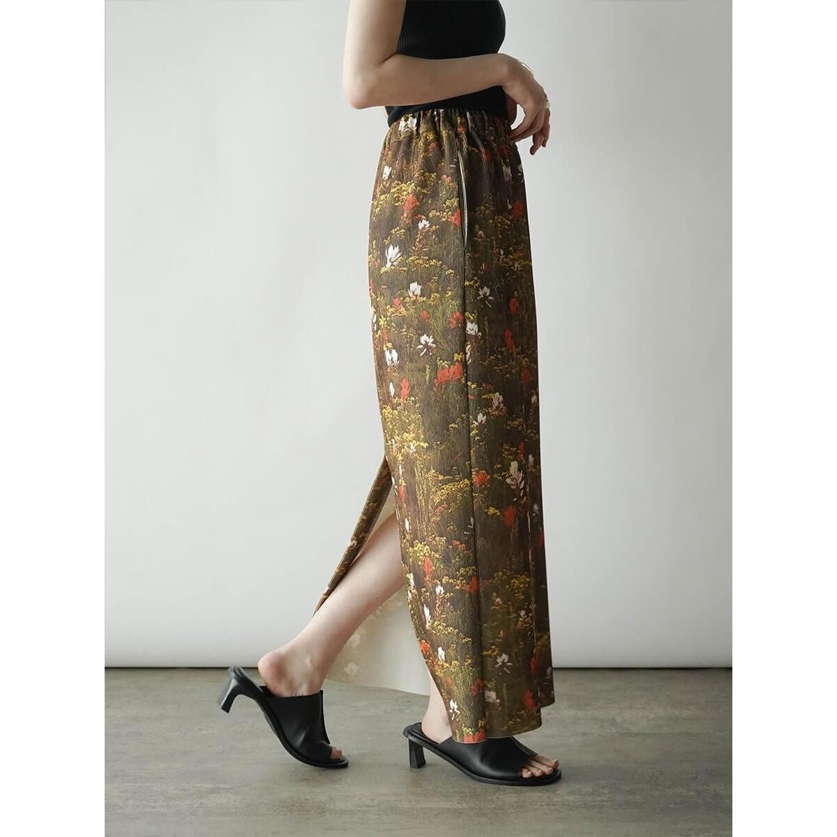 ラディエイト（RADIATE）/フラワープリントリブタイトスカート フラワープリントリブタイトスカート | ラディエイト(RADIATE