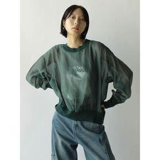 箔プリントロゴタンクトップ×シアートップス