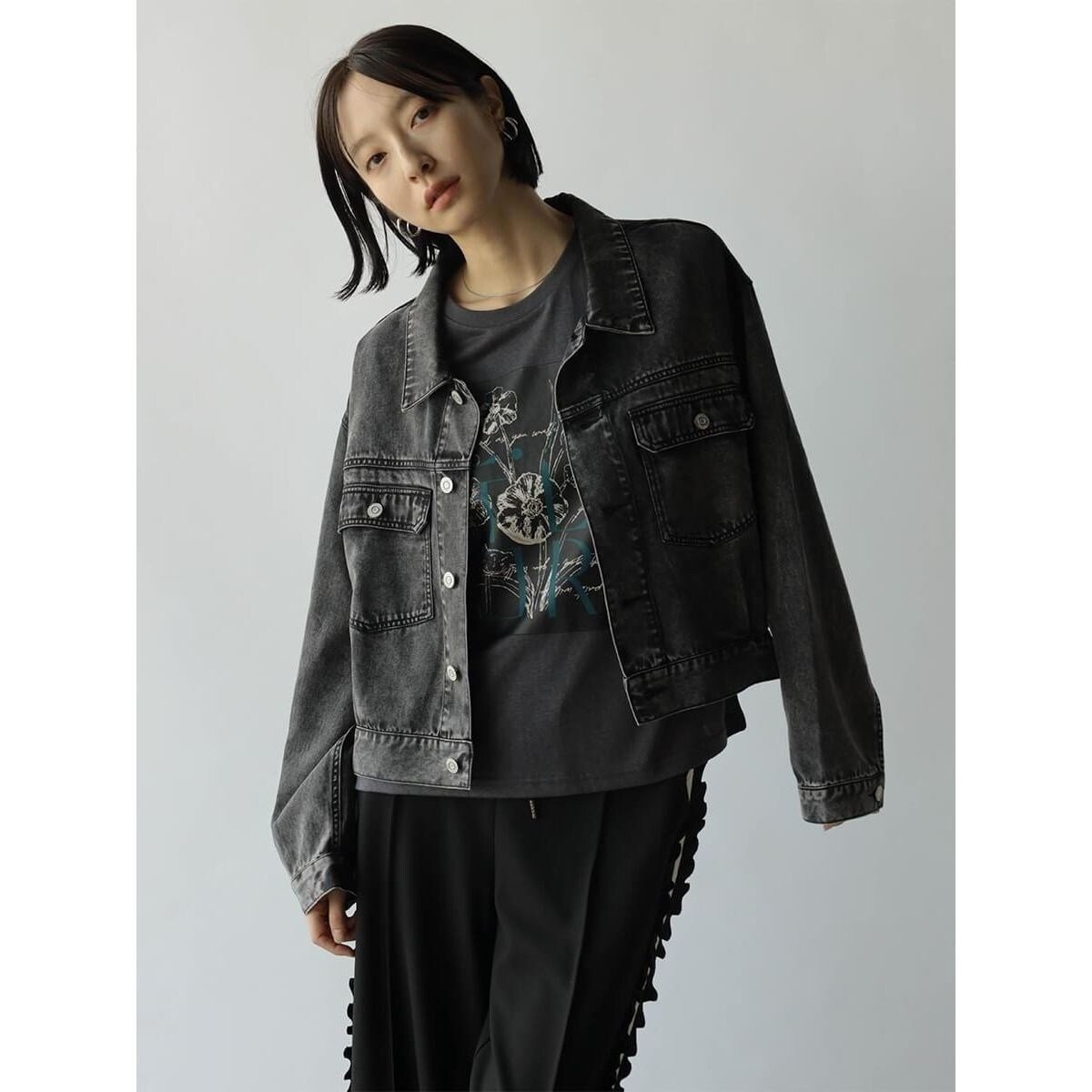 コットンセルロースブラックデニムジャケット | ラディエイト(RADIATE