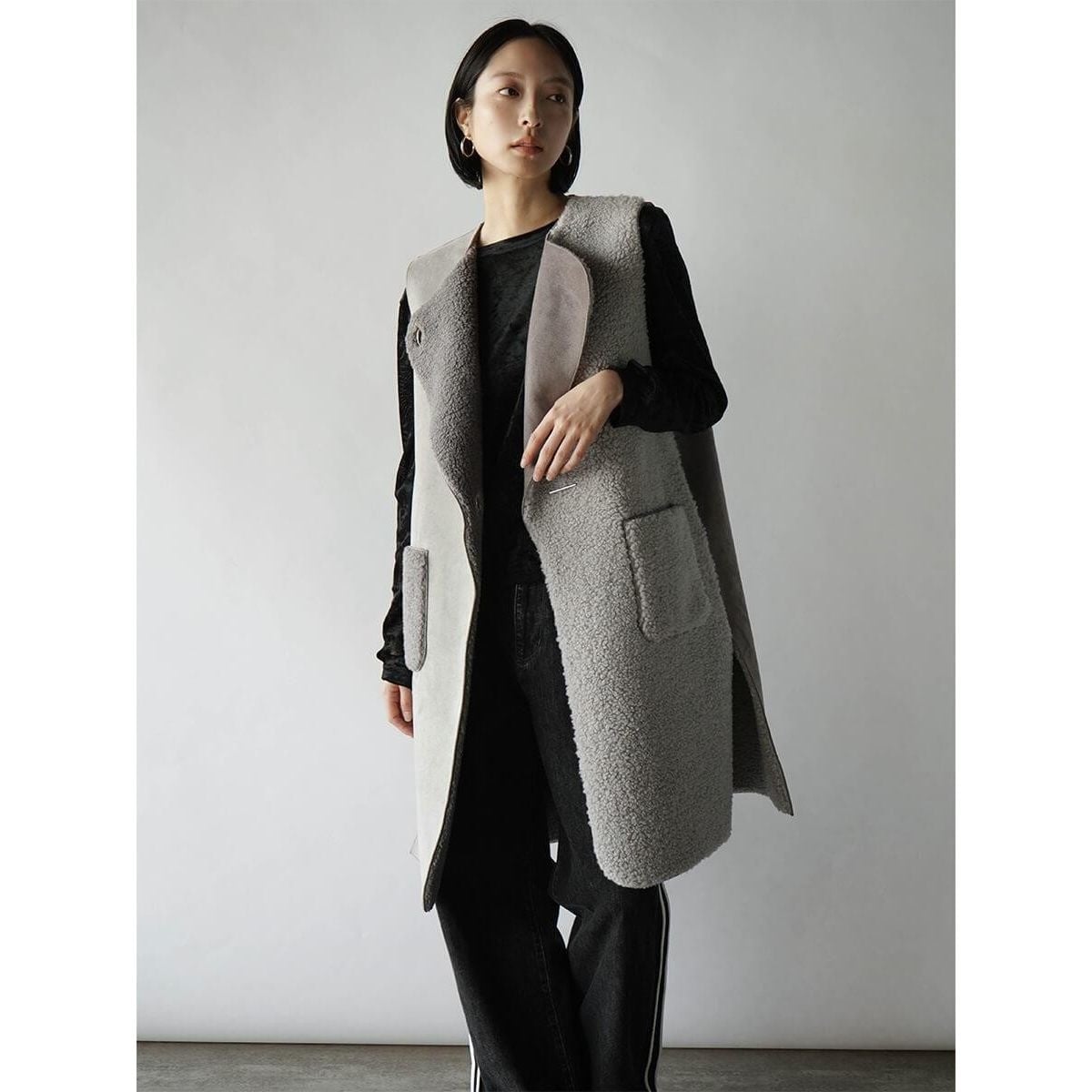 ヤマダヤ【SCOTCLUB】バイカラーデザインベスト ヤマダヤ ストア(YAMADAYA STORE) レディース ベスト・ジレ の