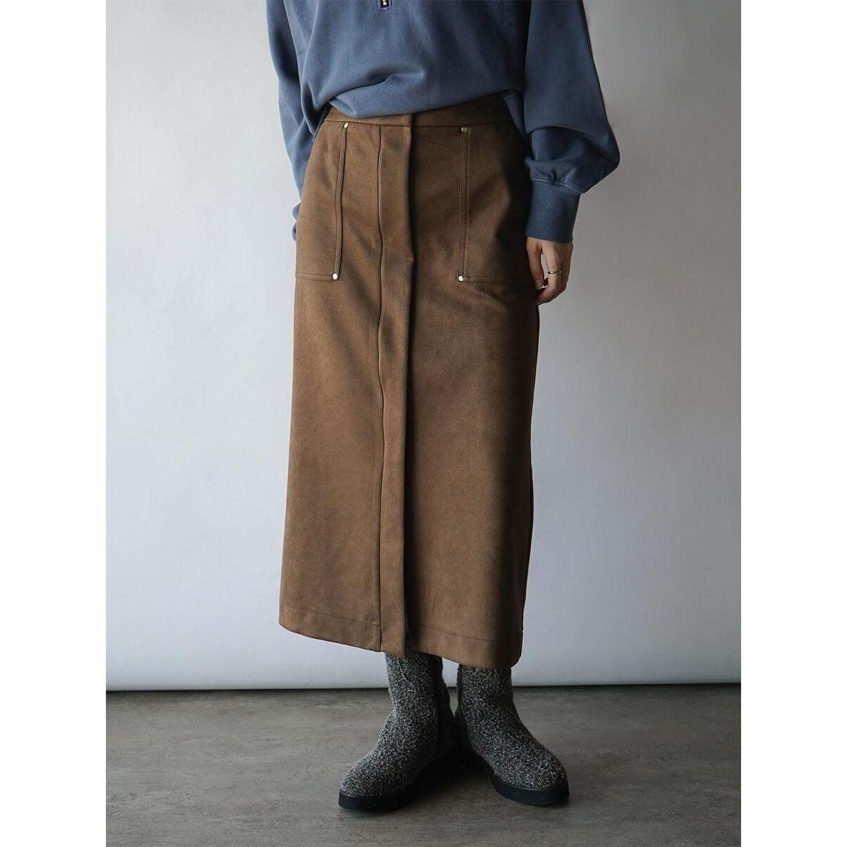 新品未使用⭐️定価34100円ウールアシンメトリースカート⭐️ヤマダヤ　ラシュッド ウールナイロンアンゴラシャギー アシンメトリーフレアスカート