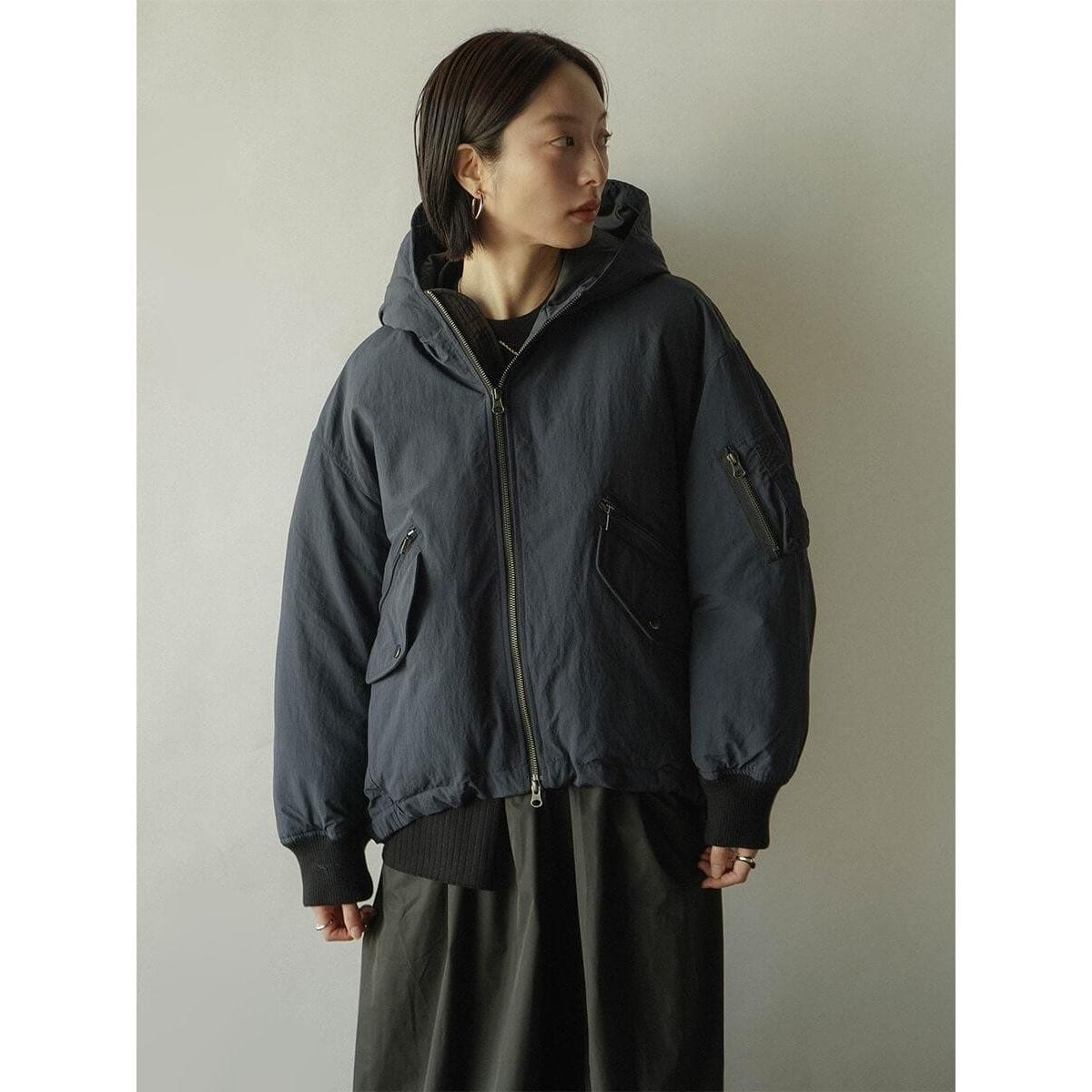 ミルキーシアースタンドカラーパーカーブルゾン | ノーブル(Noble