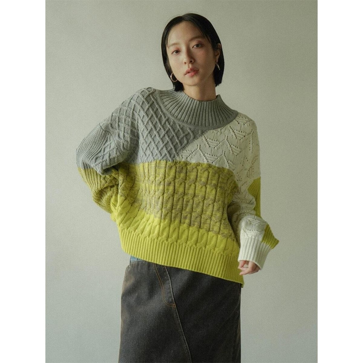 フローラルアート ニットプルオーバー マルチカラー | デシグアル