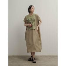 異素材ドッキングロゴ2wayワンピース