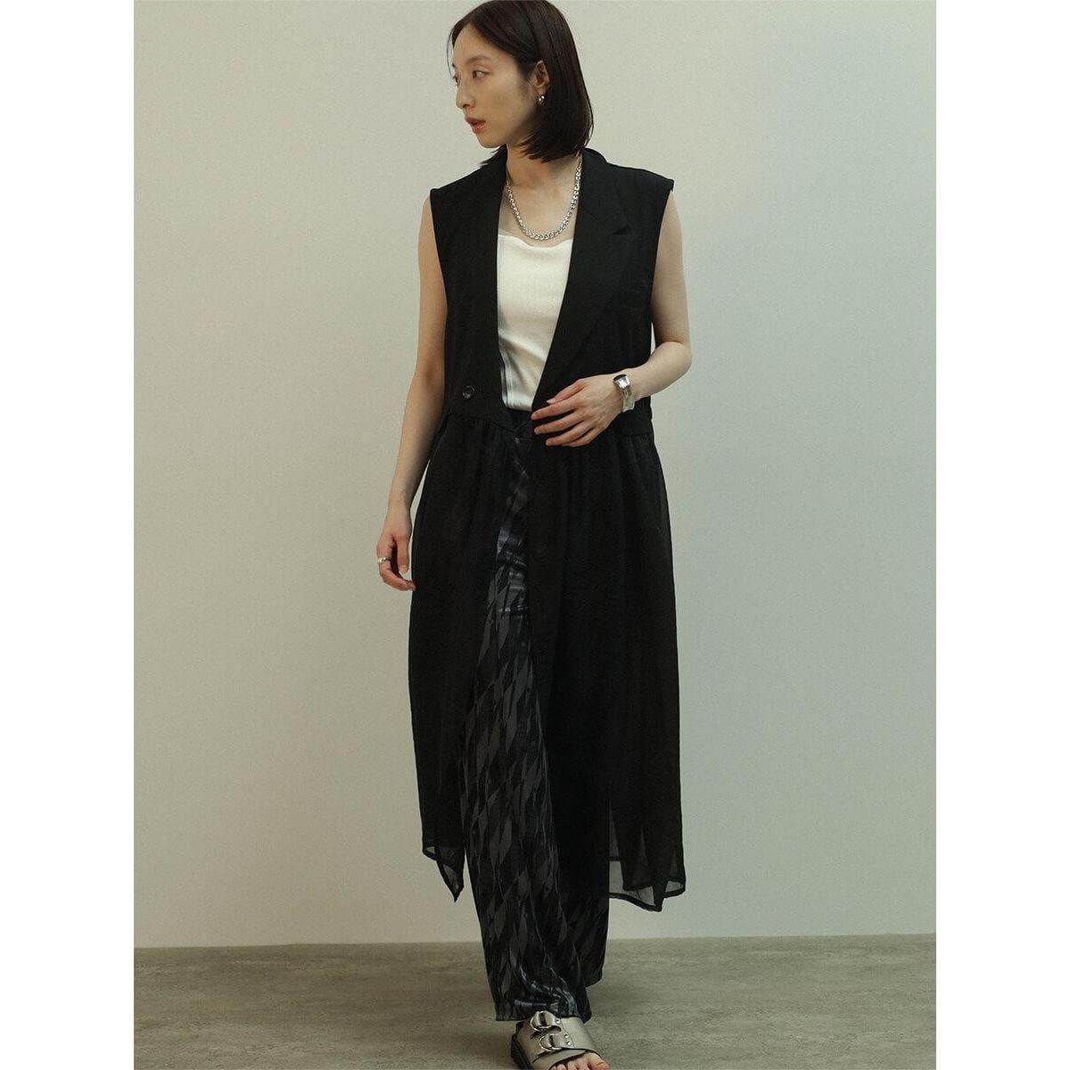 定価19500円◆新品タグ付き◆ヤマダヤ◆ソフトローンジレ　ベスト ヤマダヤ ストア(YAMADAYA STORE) レディース ベスト・ジレ (M) の一覧