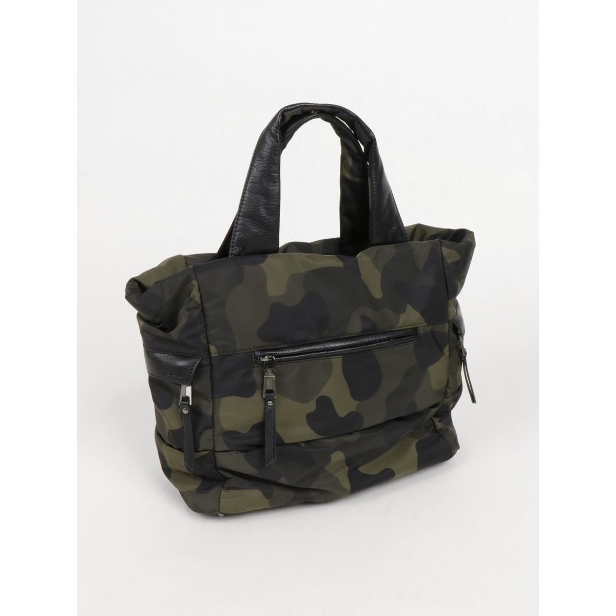 MONCLER キルティングバッグ ブラック/カモフラージュ