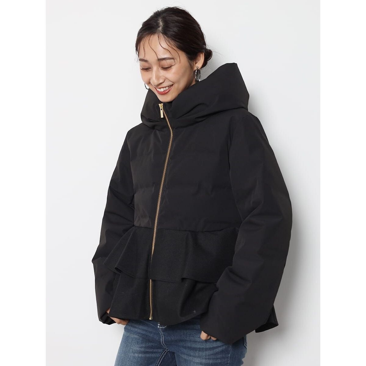 ペブラムヘムダウンコート