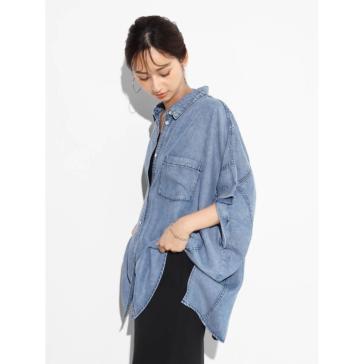 ライトデニムワイドシャツ | スコットクラブ(SCOTCLUB) | マルイウェブ