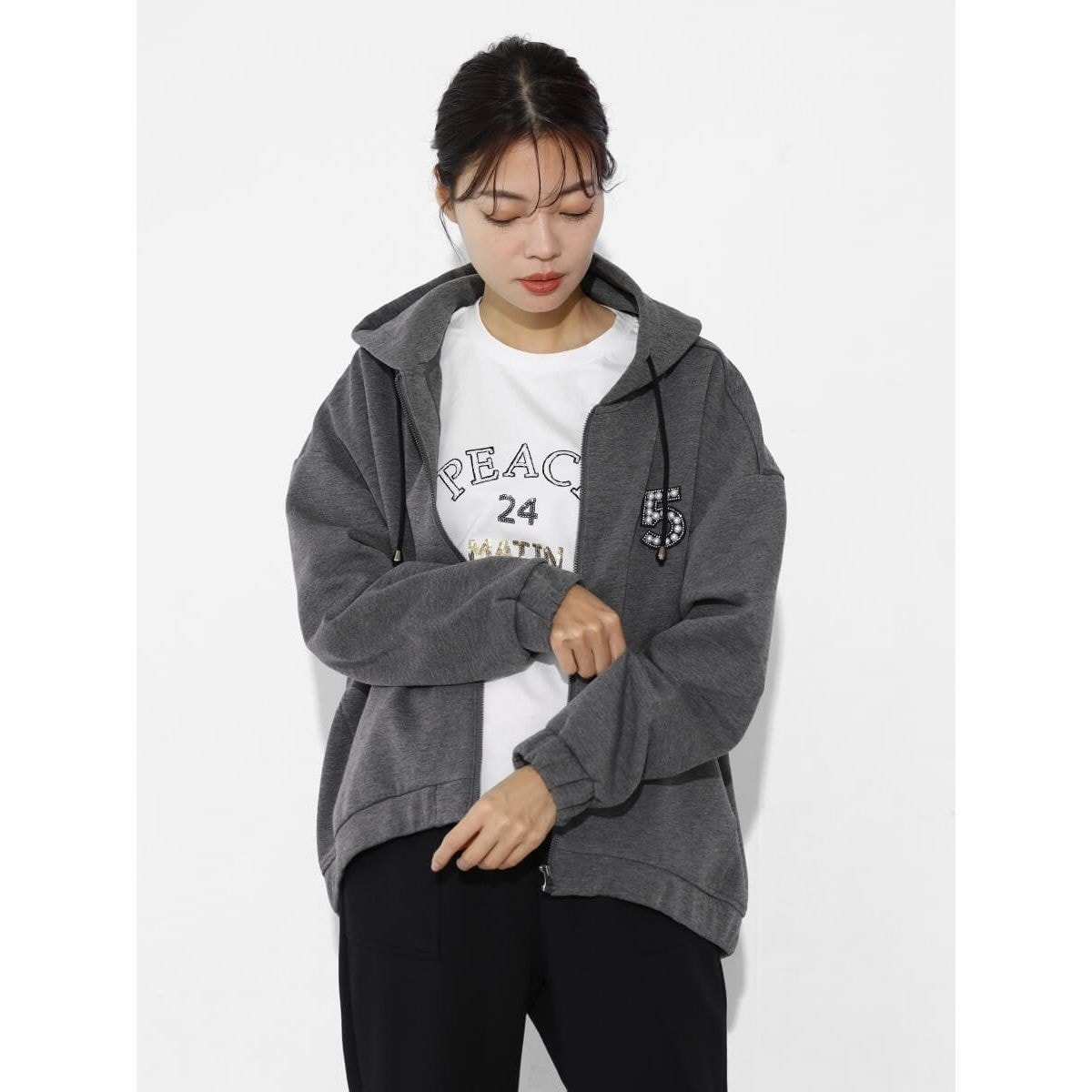 スコットクラブ　パールワッペンパーカー スコットクラブ SCOTCLUB パールワッペンパーカー (BLACK