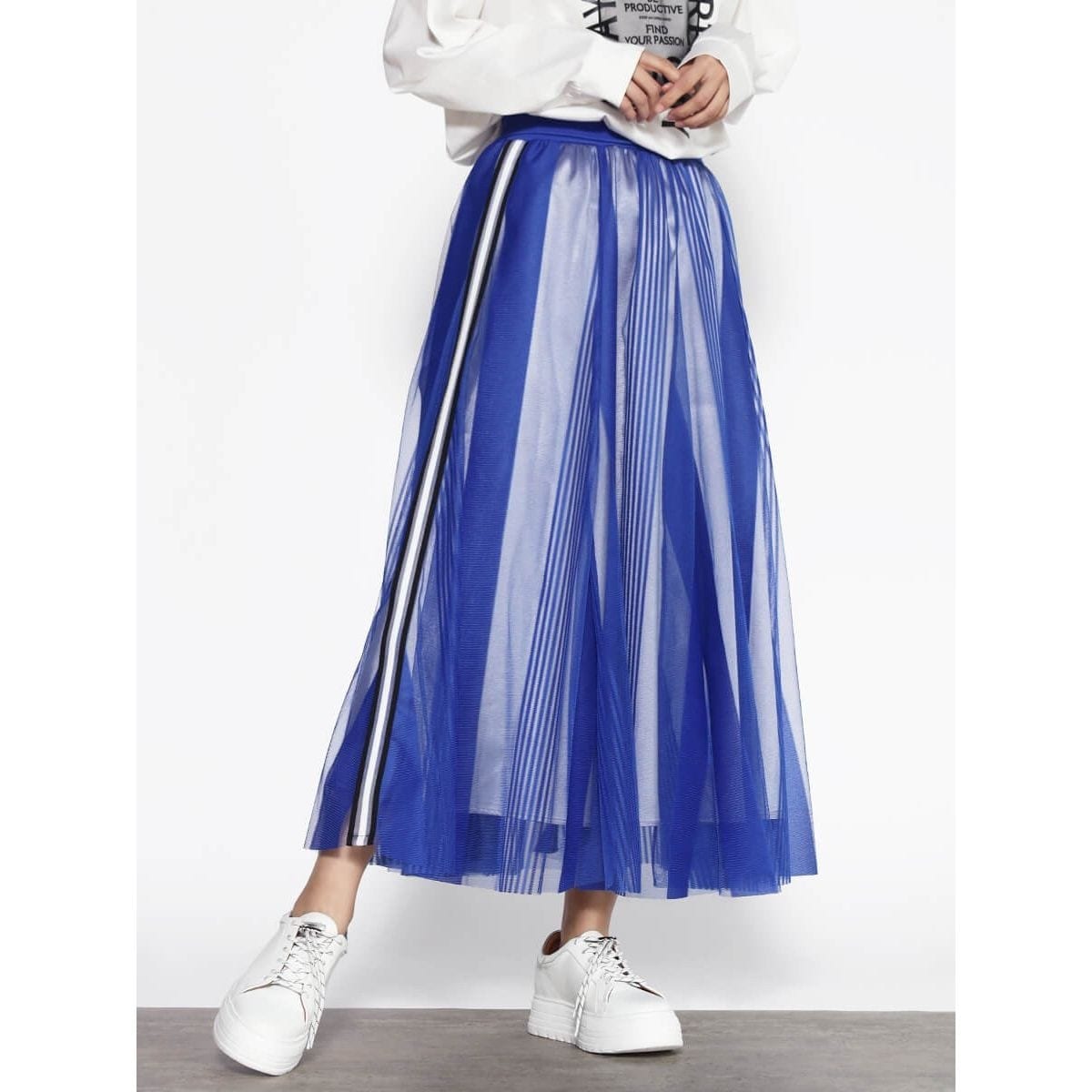 スコットクラブ（SCOTCLUB）/マルチストライプチュールフレアスカート マルチストライプチュールフレアスカート | スコットクラブ(SCOTCLUB