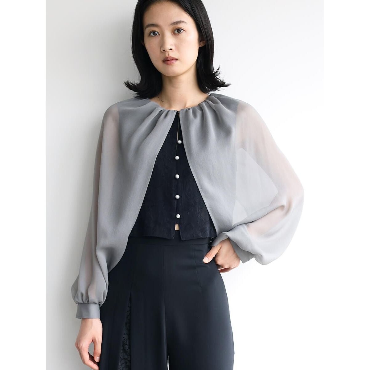 完売品✨BEAUTY&YOUTH ジャガードシフォンショートスリーブシャツ 完売品✨BEAUTY&YOUTH ジャガードシフォンショートスリーブシャツ 完売