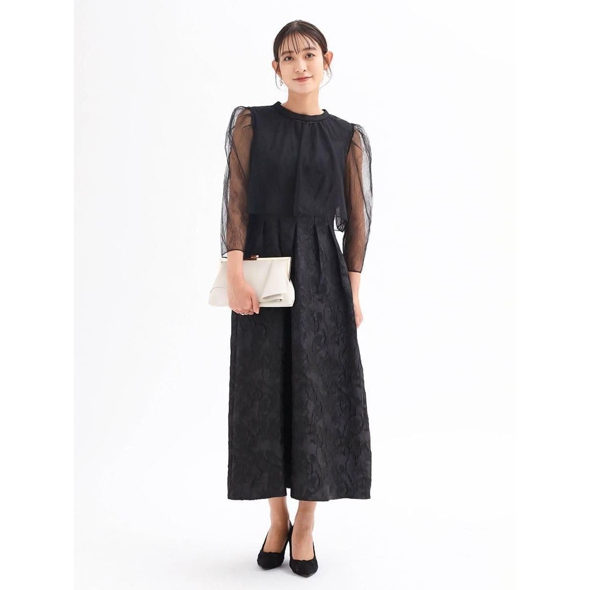 ふくれジャガードバックリボンドレス | リルフェテ(Rire fete