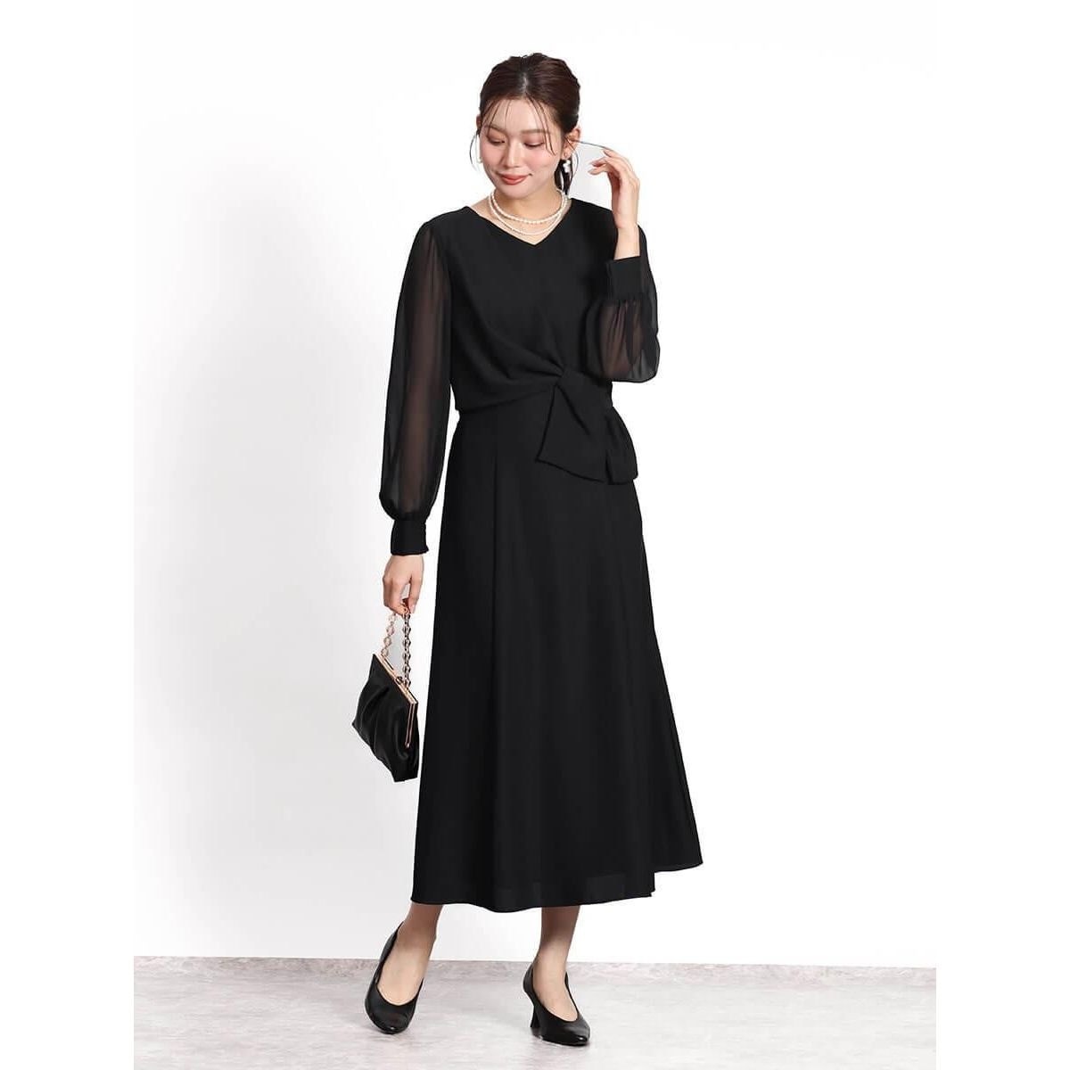 ふくれジャガードバックリボンドレス | リルフェテ(Rire fete