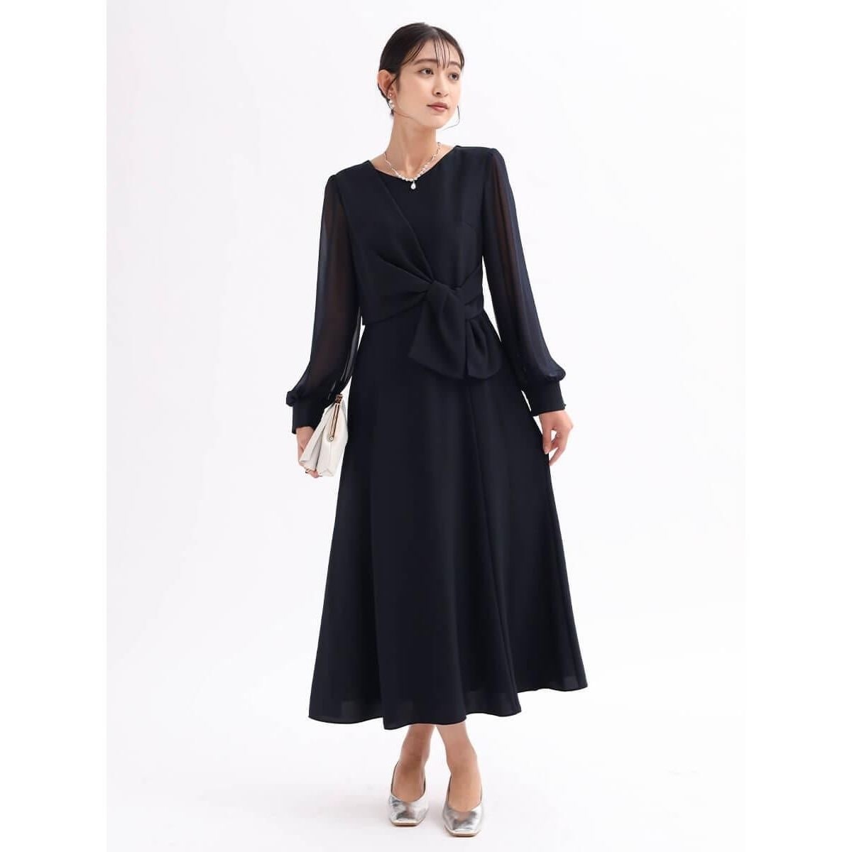 ふくれジャガードバックリボンドレス | リルフェテ(Rire fete