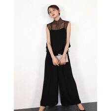 シアードッキングキャミソール×パンツセットアップ