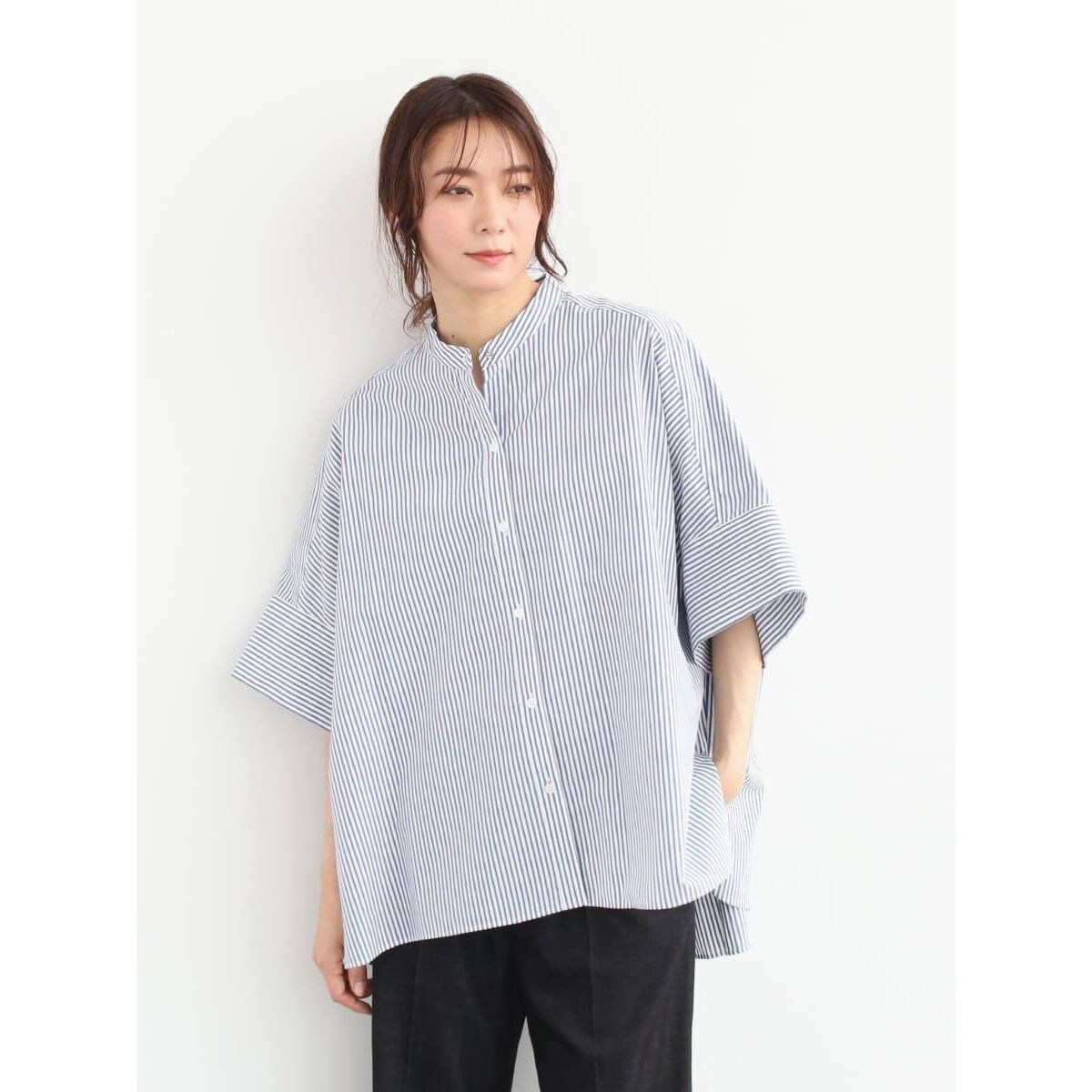 クローブ CLOVE コットンボックスシルエットシャツ （ネイビー） コットンボックスシルエットシャツ | クローブ(CLOVE) | マルイ