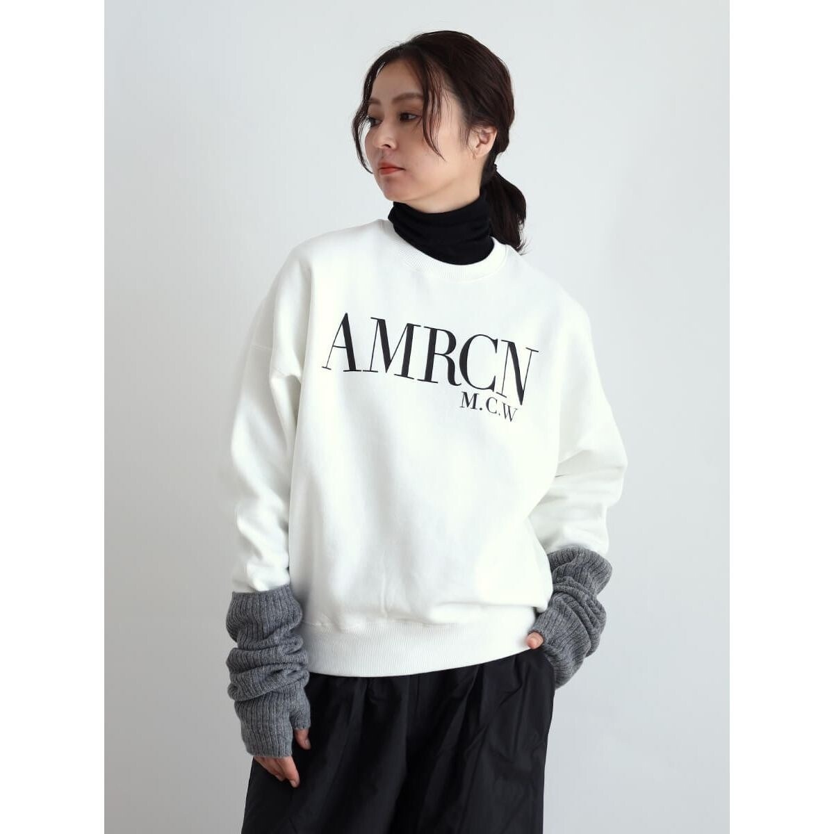 【MICA×AMERICANA】「AMRCN」ロゴ裏起毛スウェット