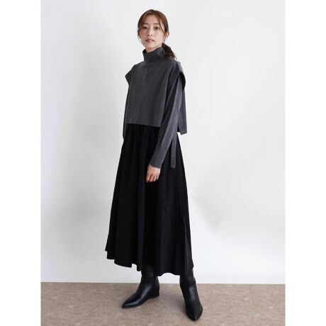 ベストレイヤードドッキングギャザーワンピース | スール ミルポア  