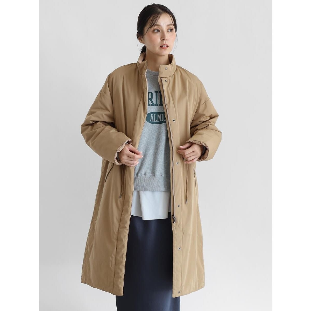 Clove リバーシブルコート リバーシブルスタンドカラーコート （カーキ