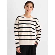 クルーネックボーダーニット