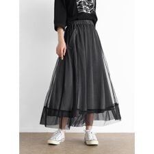 チュール重ねテンセルスカート