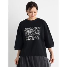 ボタニカル刺繍デザインカットソー