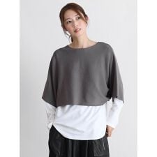 ニットレイヤードプルオーバー