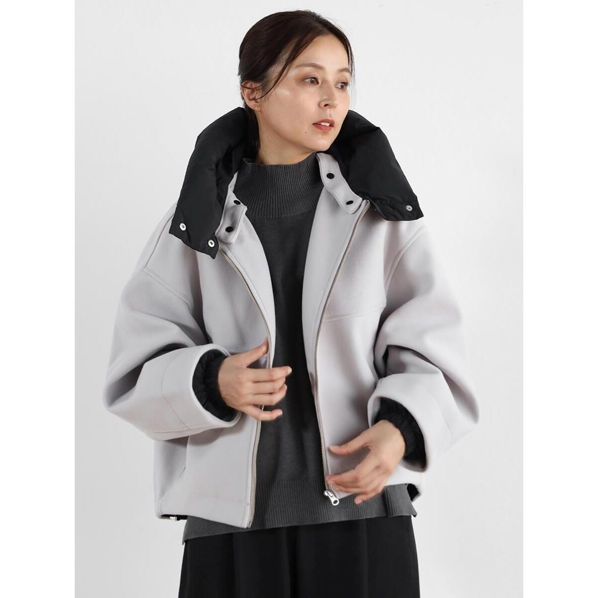 スタンドカラーショートブルゾン | スピック＆スパン(Spick and Span