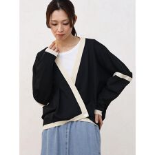 2Wayバイカラーカーディガン