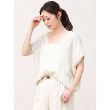 フリンジVネックブラウス