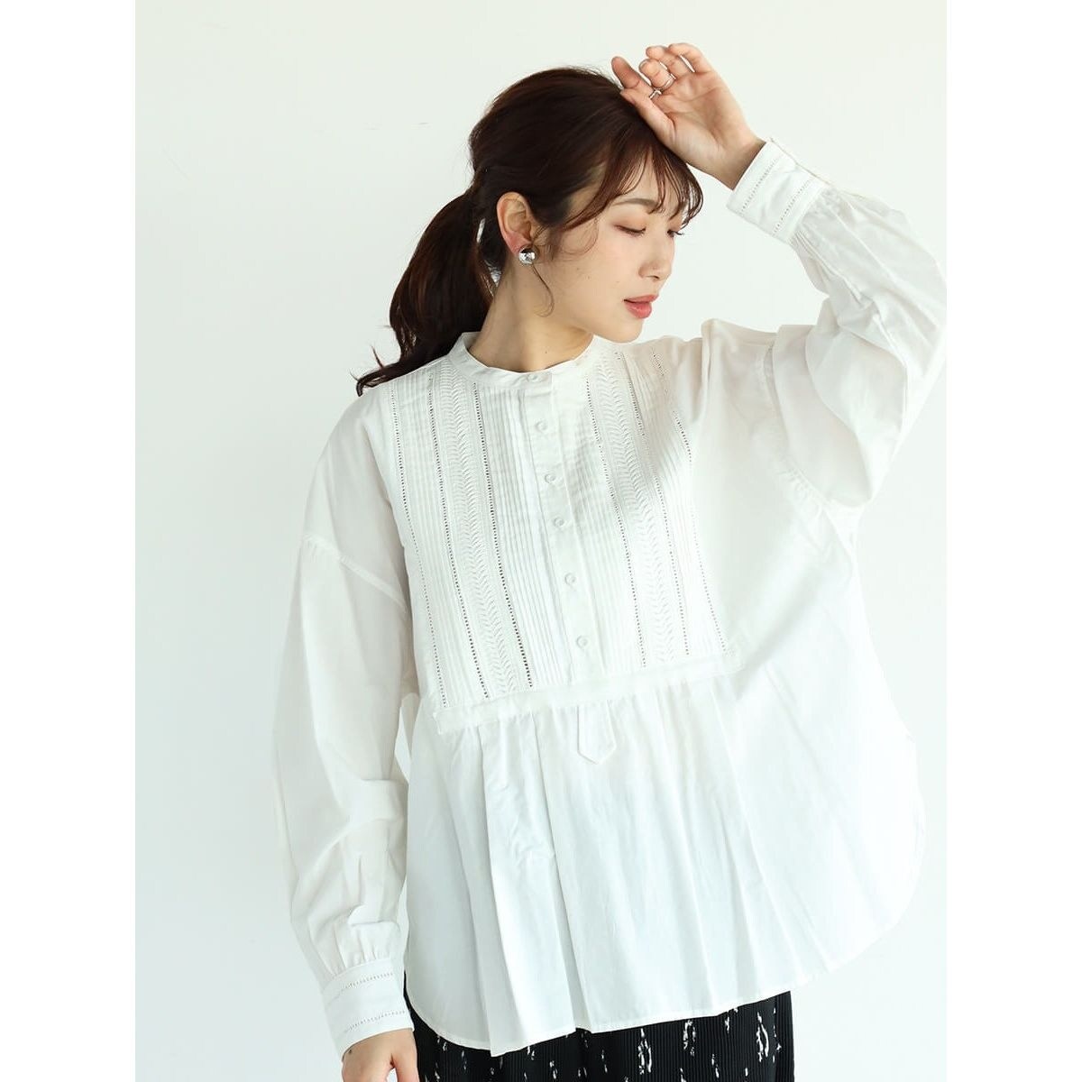 ピンタックハシゴレースブラウス | ヴァン(Vin) | マルイウェブチャネル