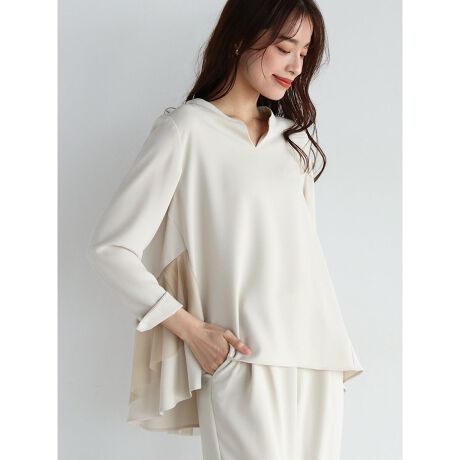 バックチュールキーネックブラウス | ヴァン(Vin) | マルイ 新品！Vin 