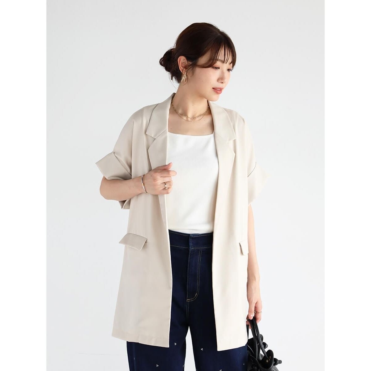 ハーフスリーブオーバージャケット | ヴァン(Vin) | マルイウェブチャネル