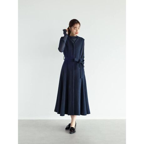 ウエストリボンネイビーワンピース | ヴァン(Vin) | マルイウェブチャネル 