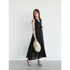 キーネックコットンボイルワンピース | ヴァン(Vin) | マルイウェブ 