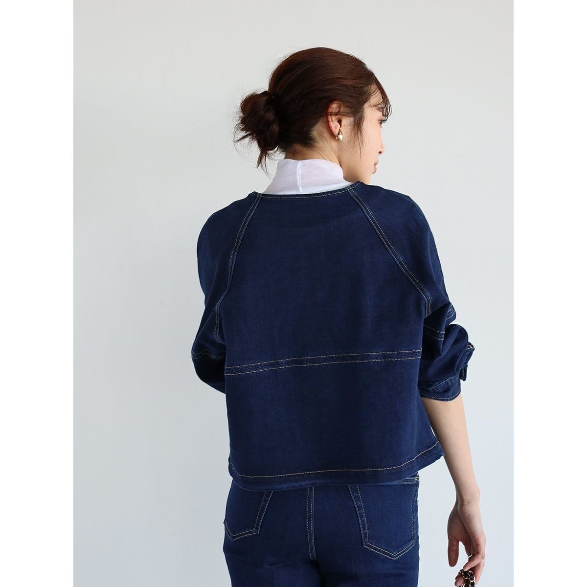 ノーカラーデニムジャケット | ヴァン(Vin) | マルイウェブチャネル