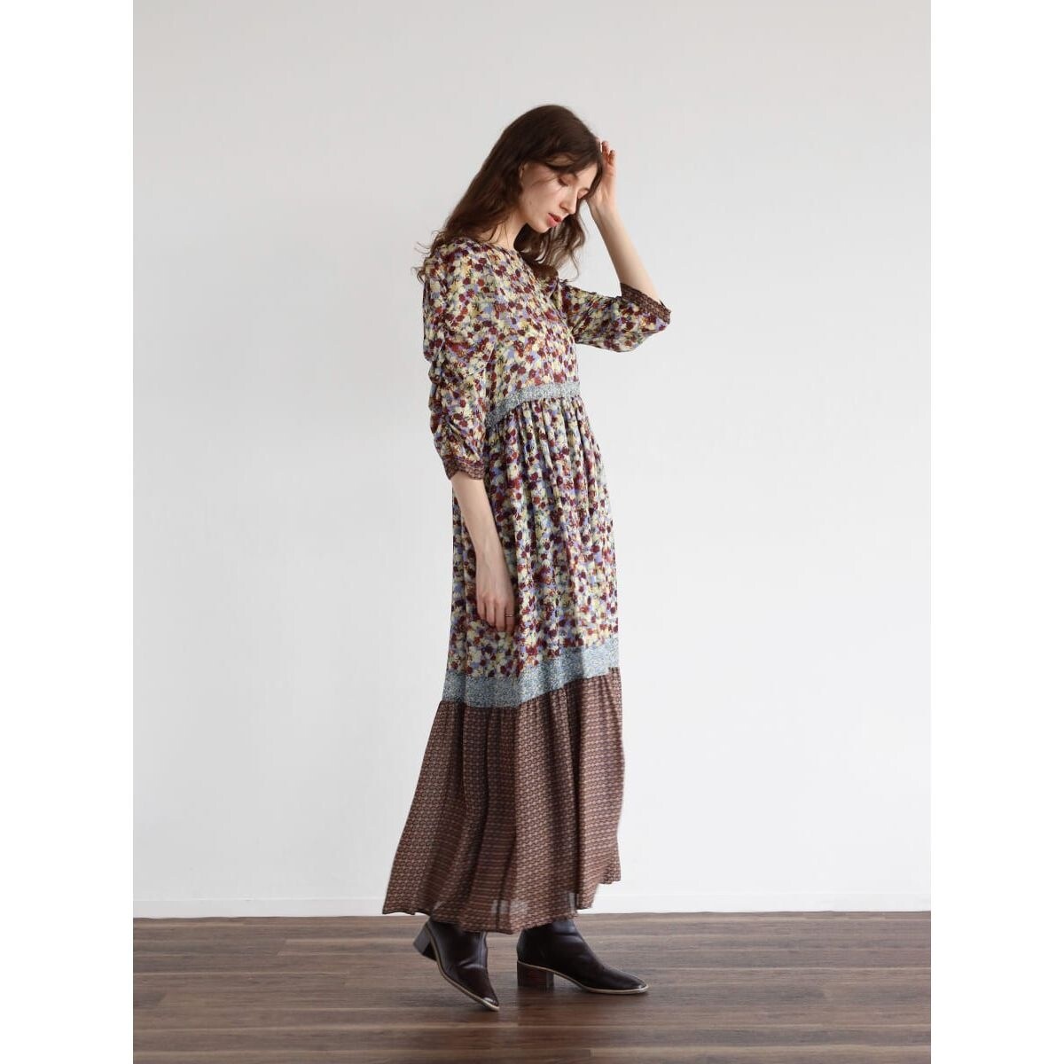 パターンコンビティアードワンピース | ヴァン(Vin) | マルイウェブ