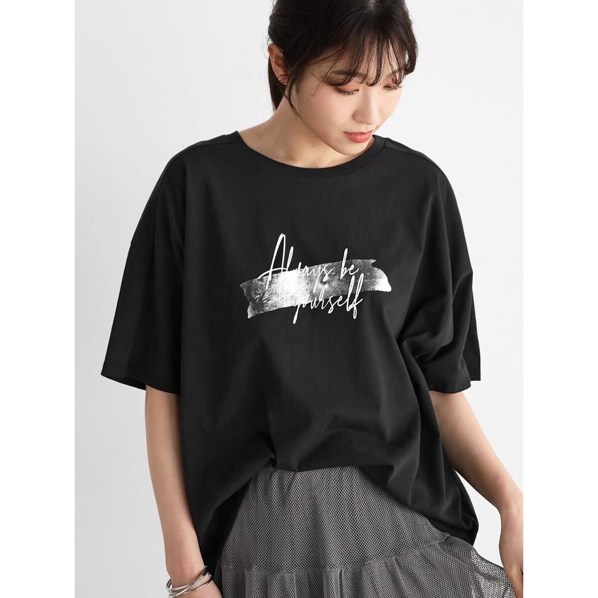 最安値に挑戦！ メタリックプリントオーバーTシャツ | ヴァン(Vin) | マルイ トップス