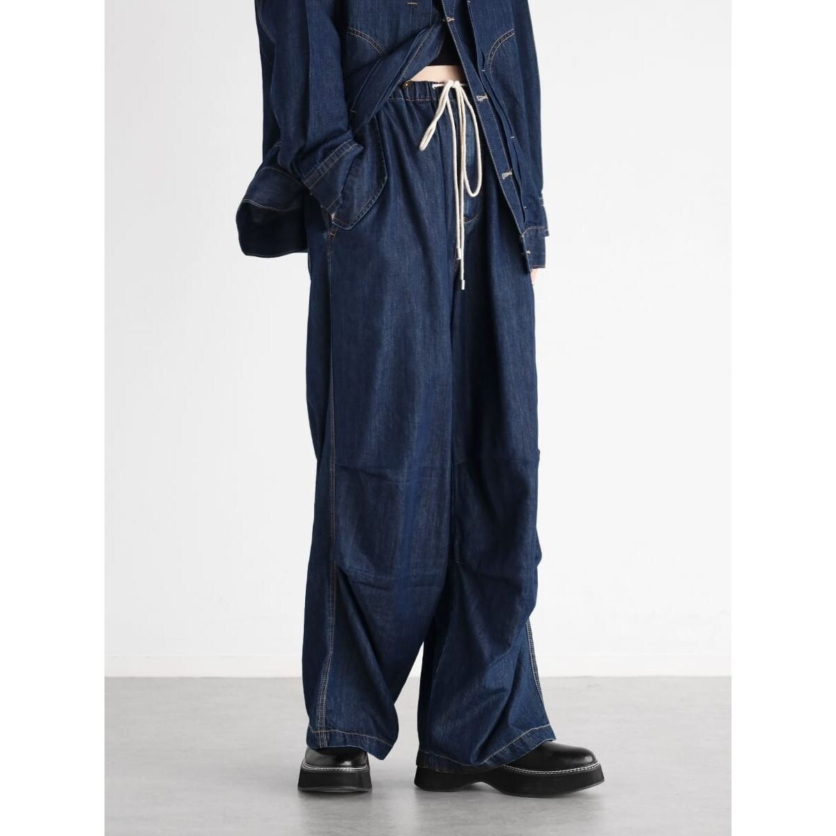 テンセルデニムワイドパンツ | ヴァン(Vin) | マルイウェブチャネル