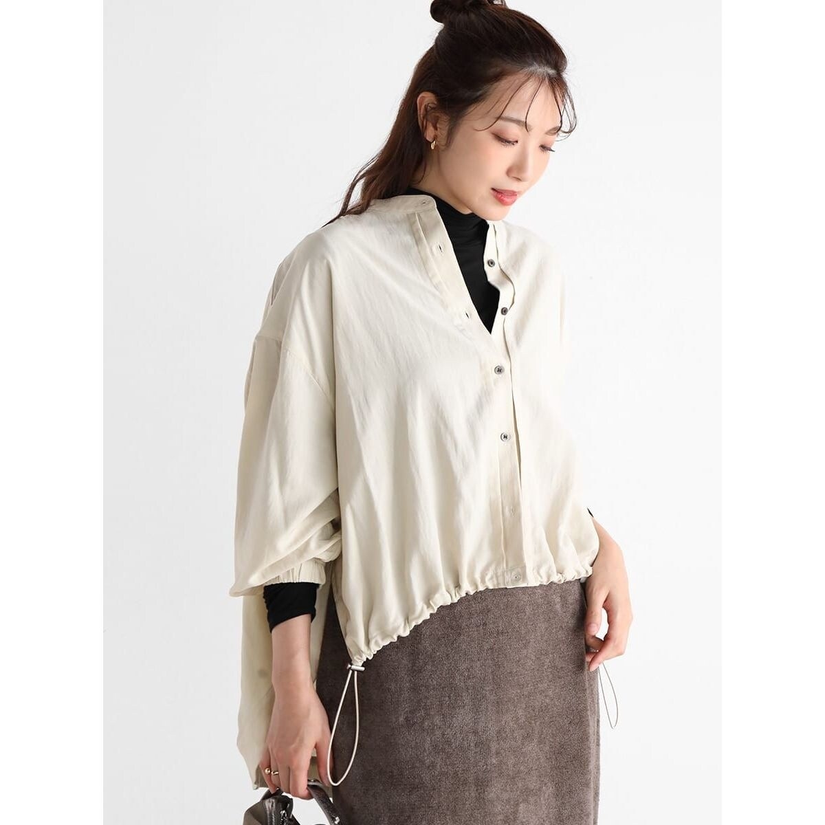 vin ドロストギャザーヘムシャツ ドロストギャザーヘムシャツ - Vin - Vin｜YAMADAYA STORE