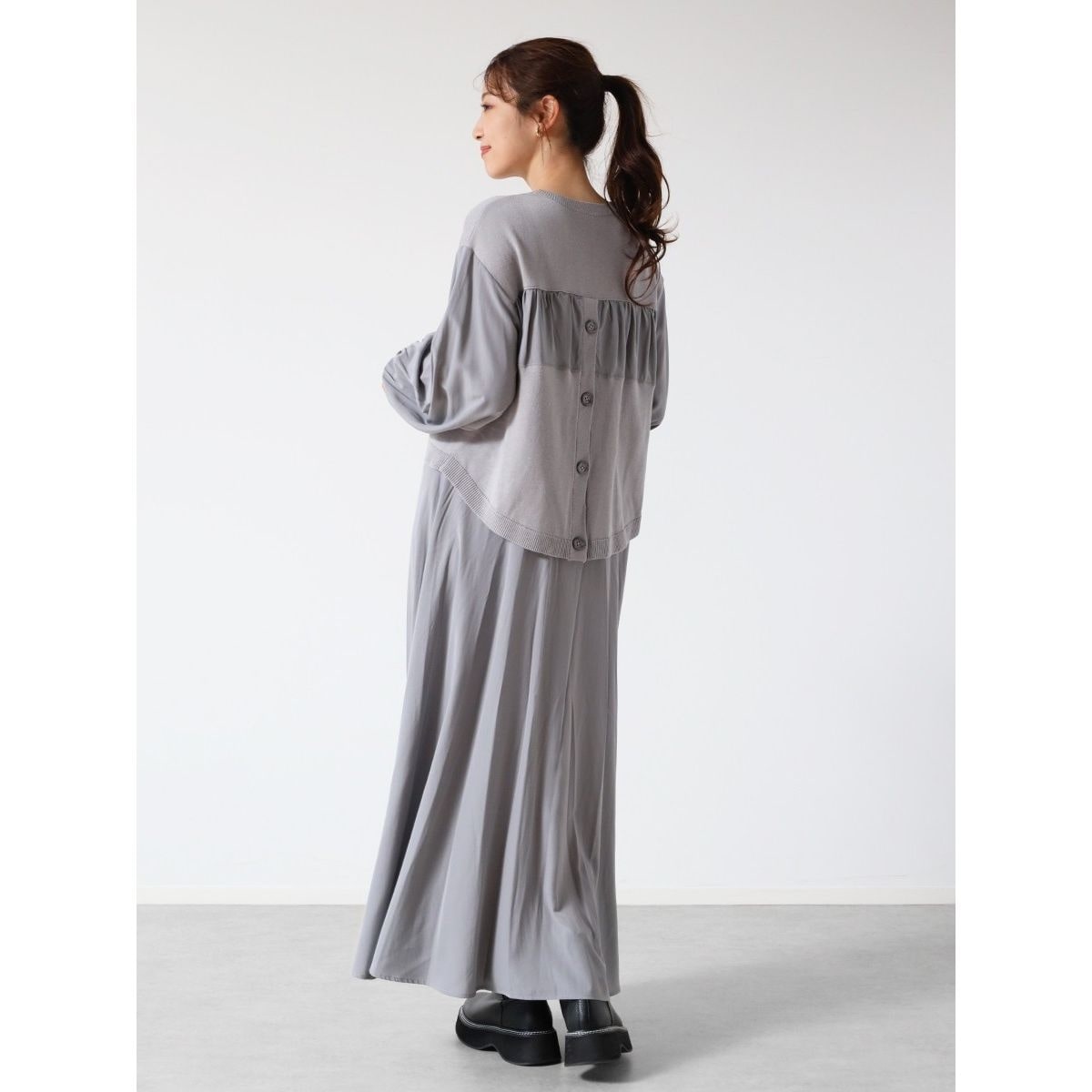 ウール混ジャージーフレアワンピース | スローブ イエナ(SLOBE IENA