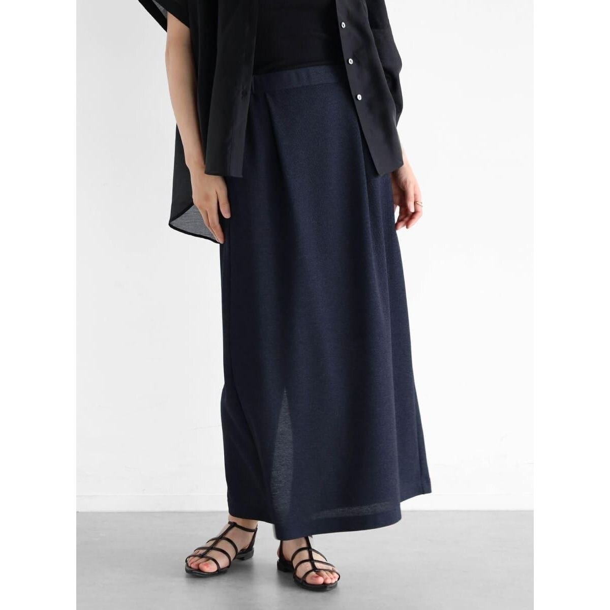 フロッキードットオーガンジーティアードスカート | ヴァン(Vin