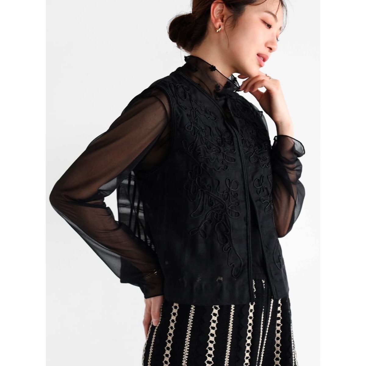 SCOT CLUB - Fennel ストライプスリーブドッキングカットソー YAMADAYA ヤマダヤ SCOTCLUBのトップスの商品一覧｜ファッション通販のYAMADAYA STORE
