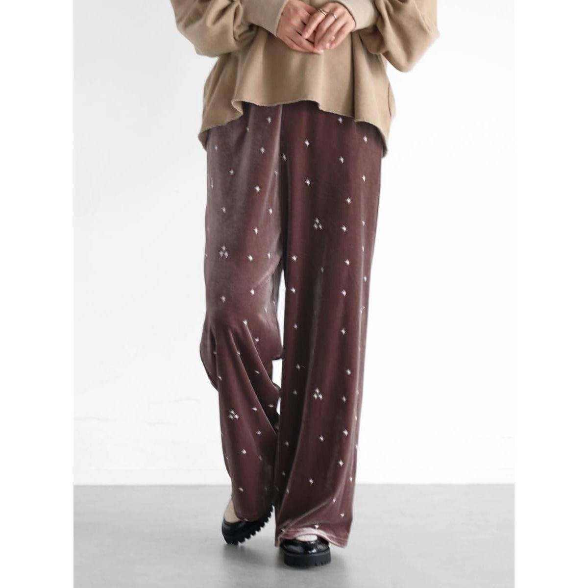 ヴァン（Vin）/刺繍ベロアパンツ 刺繍ベロアパンツ | ヴァン(Vin) | マルイウェブチャネル