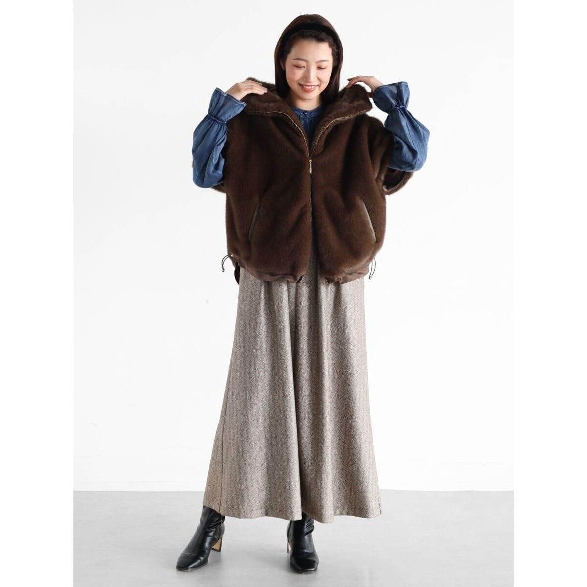 ミンクライクフェイクファーコート | ヴァン(Vin) | マルイウェブチャネル