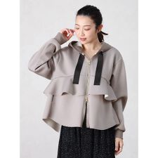 チャンキードロストバックフリルパーカー